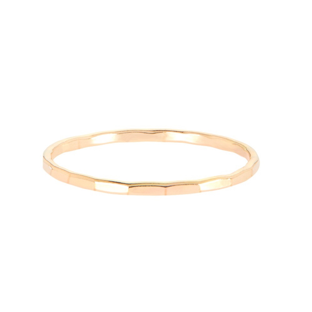 Catbird 14k Yellow Gold Hammered Ring Sz 6